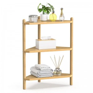 Rack de coin de douche en bambou