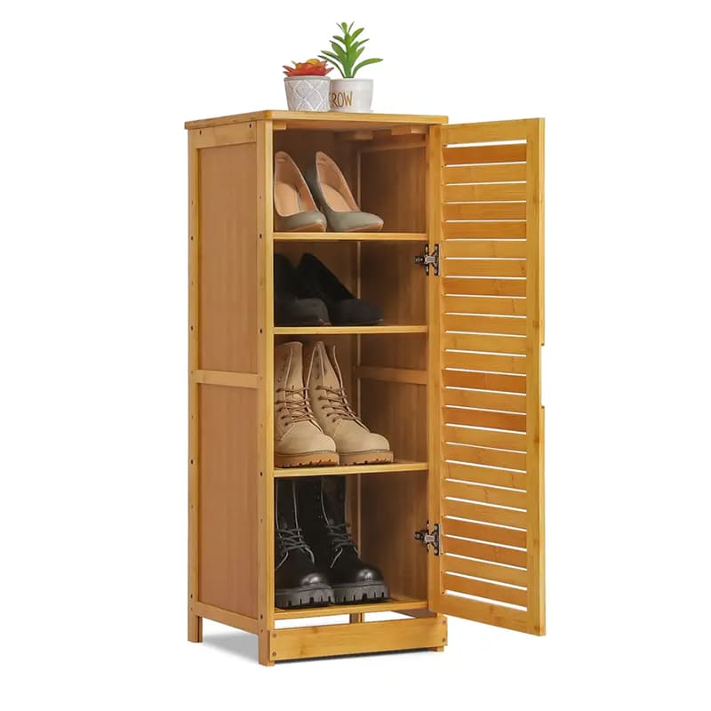 Finition de l\'obturateur de casier indépendant Armoire de rangement en bambou droit