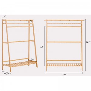 Rack lourde pour suspendre les moteurs à linge en bambou.